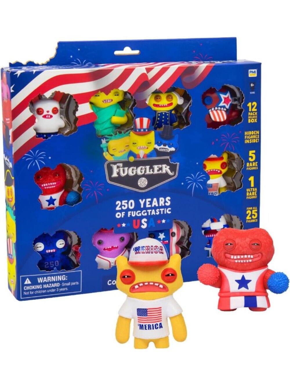 Mystery Box of 12 Collectible Fugglers | Funny Ugly Monsters | 5 Rare + 1 Ultra